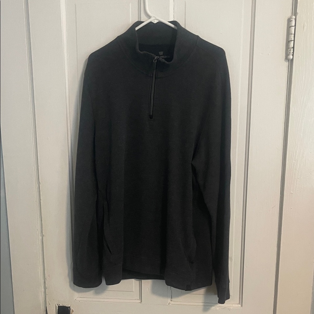 Mack Weldon Dark Gray Zip-Up Sweater
